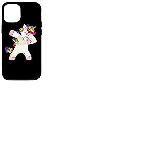 Coque pour iPhone 14 Licorne qui dabbing drôle et mignonne licorne dansante