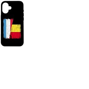Maillot belge luxembourgeois demi drapeau belge luxembourgeois Coque pour iPhone 16