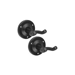 TIGER GST84-2-BK Support mural pour Ukulele - Support pour Uke, Banjo et Mandoline - Pack de 2