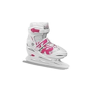 Roces Patins à Glace Jokey Ice 2.0 Girl réglable 38-41 White-Fuchsia