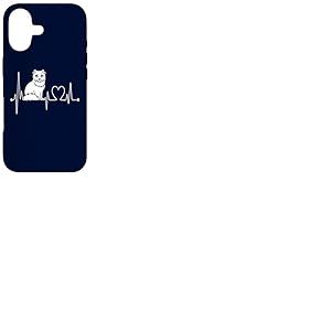 American Curl Cat Heartbeat EKG Funny Cats & Kitten Lovers Coque pour iPhone 17