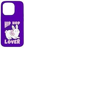 Lapin Hip-hop Amoureux Kawaii Mignon dr&ocirc;le Coque pour iPhone 15 Pro