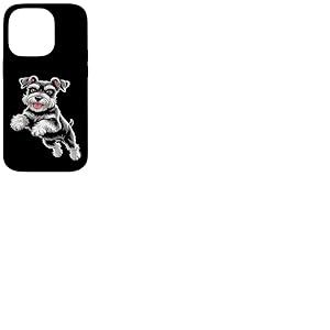 Chien Schnauzer Sauteur Coque pour iPhone 14 Pro