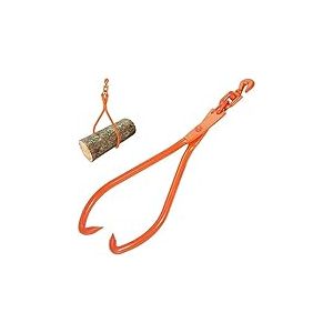 VEVOR Pince Forestière pour Troncs, 812,8 mm Pince de Levage pour Bois Bûches Rotative Crochets 2 Griffes Capacité 700 kg Pince à Bois en Acier Outil Forestier pour Manutention, Traînage, Transport