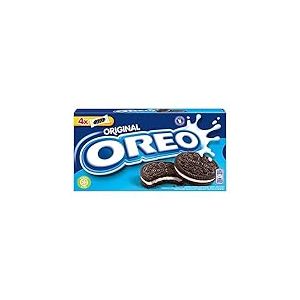 Oréo Original - Biscuit Cacaoté Fourrés Goût Vanille - Idéal pour le Goûter - Lot de 4 Boîtes de 4 Sachets (176 g)