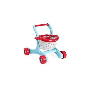 Chicco Chariot Premiers Pas 2 en 1, Robuste avec Roues, pour Enfants, Jeu de R&ocirc;le Courses et Formes, avec Si&egrave;ge pour Poup&eacute;e, Jeu Cr&eacute;atif, Comprend 3 Fruits, Jeux Premiers Pas, 9-24 Mois