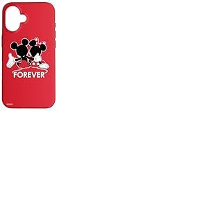 Disney Mickey et Minnie Mouse Silhouettes Forever Rouge Coque pour iPhone 16