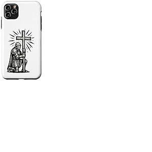 Chevalier chr&eacute;tien avec la Sainte Croix de J&eacute;sus-Christ Coque pour iPhone 11 Pro Max