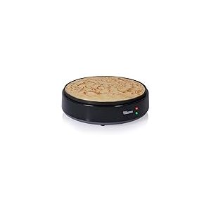 Tristar Crêpière - 30 cm - 1200 W - Chauffe Rapide - Revêtement Antiadhésif - 10 Niveaux de Chaleur - Sans BPA - Rangement Compact - Inclus Spatule & Bâton en T, BP-2627
