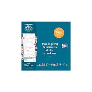 Calendrier Oxford Famille Scolaire 16 Mois 30x30cm 1 Mois sur 2 Pages Année 2025-2026 Bleu