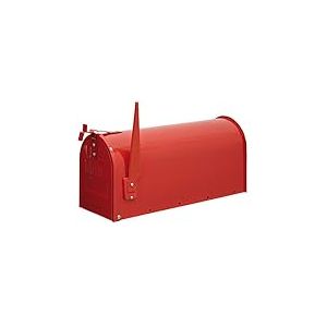 Boîte aux Lettres en Acier de Style américain, Taille L (Magazine, enveloppe C4), Grande capacité, Boîte aux Lettres américaine, pour Pain et journaux, Boîte à Pain, Rouge