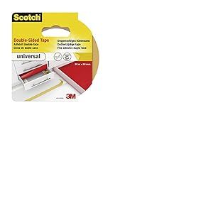 3M Scotch Ruban Adhésif Universel Double Face 50 mm x 20 m 1 Rouleau