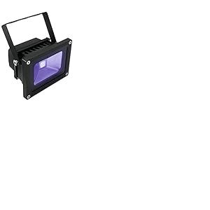 UVFloor - Projecteur Led UV 10W PRO - Ultraviolet 385 nm 400 nm - IP65 &Eacute;tanche Lumi&egrave;re Noire UV Ext&eacute;rieur Int&eacute;rieur &ndash; avec Prise 220V - pour Soir&eacute;e Fluo, N&eacute;on, Bar, F&ecirc;te