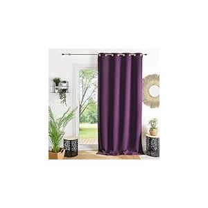 Homemaison 851167 Rideaux Obscurcissant Polyester Prune 140 x 260 cm