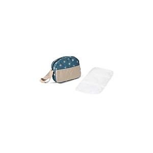 Bayer Chic 2000 - Sac à Langer pour poupées, Sac à Langer pour poupée, Accessoire de poupée, Sac de poupée, étoiles, Turquoise/Beige