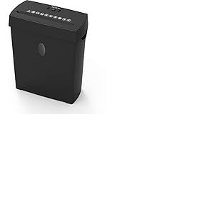 Sencor Destructeur de Documents Papier Professionnel, Broyeur Papier à Coupe Croisée, Capacité 6 Feuilles, Ultra-Silencieux, Corbeille 11L, Idéal pour Bureau et Maison [SSK 361]