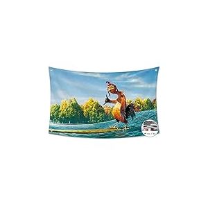 Probsin Drapeau de poule 9,1 x 1,5 m - Bannière amusante - Fournitures de fête - Panneaux de cour - Décoration d'intérieur - Poster à suspendre pour chambre d'université - Toile de fond avec œillets