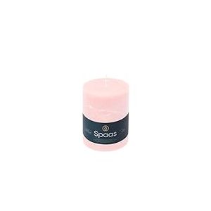 Spaas Bougie Pilier Rustique 80/110 mm 65h - rose clair