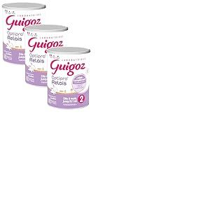 GUIGOZ Evolia 2 - Lait bébé 2ème âge en poudre de 6 à 12 mois - Boîte de 800g (Lot de 3)