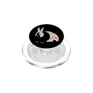 Motif Fleurs Aquarelle Lapin hollandais PopSockets PopGrip pour MagSafe