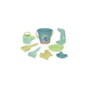 Wader 43250 - Replay Set de Jouets de Sable avec Seau de 3,4 L, Pelle, r&acirc;teau, Tamis, Bateau, arroseur et Moule &agrave; Sable, 8 pi&egrave;ces, pour Les Enfants &agrave; partir de 12 Mois, comme Cadeau