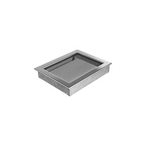Kratki Grille d'aération pour cheminées, en Acier Inoxydable revêtu par pulvérisation, légère, 20 x 27,5 x 4,5 cm, nickelée