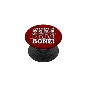 Just Here to Bone Squelette Dancers Halloween Party Fun PopSockets PopGrip Adh&eacute;sif
