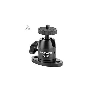 NEEWER Support Mural/Plafond pour Webcam, Mini Rotule en Alliage d'Aluminium et Vis 1/4" pour Studio Photo,Vid&eacute;o, Accessoires pour Cam&eacute;ras d'action, Rotation &agrave; 360&deg; et Inclinaison &agrave; 90&deg;, CA172