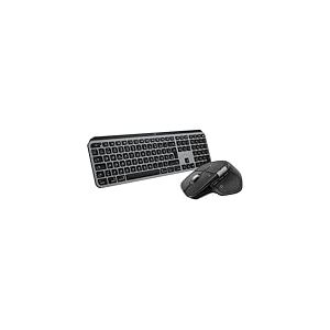 Logitech MX Master 4 for Mac, souris Bluetooth ergonomique avec retour haptique performant avanc&eacute;, d&eacute;filement ultra-rapide, charge USB-C + MX Keys S for Mac, clavier sans fil, AZERTY FR - Noir sid&eacute;ral
