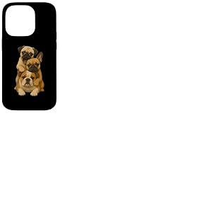 Carlin Bouledogue français Bouledogue Anglais Coque pour iPhone 14 Pro
