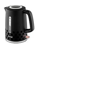 CONCEPT Hausgeräte Rk2341 Bouilloire en plastique avec filtre anti-calcaire amovible 1,7 l 2150 W Impression 3D Noir