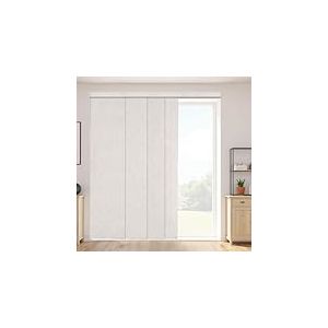 VEVOR Store à Panneaux Occultants Verticaux sur Rail Extensible 116-218 cm Largeur, Panneau Japonais Ajustable jusqu'à 243 cm Hauteur, pour Porte Coulissante, Séparation de Pièce, Fenêtres, Gris Clair