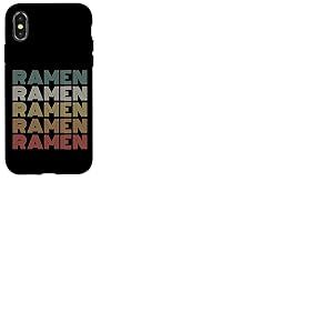 Vintage 60s 70s Font Colors Ramen Lover Restaurant Staff Coque pour iPhone X/XS