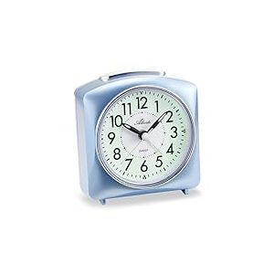 Atlanta Réveil sans tic-tac Silencieux avec lumière Snooze Crescendo à Quartz analogique - 2128 (Bleu)
