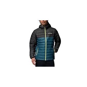 Columbia Powder Lite 2 Veste matelass&eacute;e &agrave; capuche pour homme, bleu Everblue, requin, taille XL