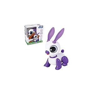 Lexibook Power Rabbit Mini - Mon Petit Robot Lapin - Robot Lapin avec Sons, Musique, Effets Lumineux, r&eacute;p&eacute;tition de Voix et r&eacute;action aux Sons, Jouet pour gar&ccedil;ons et Filles - ROB02RABLXB