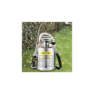 Happybuy Pulvérisateur INOX 4L Brumisateur Jardin pour Plante pour Jardinage Domestique et Nettoyage au Sol Blanc