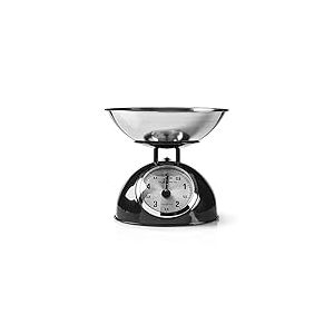 Nedis Balance de cuisine r&eacute;tro Ana logique m&eacute;tal noir