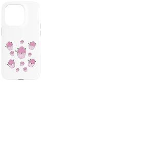 Illustration Mignonne du d&eacute;sert Rose Cupcakes et Roses Coque pour iPhone 15 Pro
