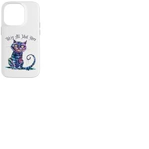 We're All Mad Here Cheshire Cat Alice Wonderland Book Boys Coque pour iPhone 14 Pro