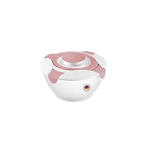 Westmark récipient à salade avec poignées et réservoir intégré pour la sauce vinaigrette, capacité : 6,5 litres, plastique, Praktika, transparent/blanc/rose, 2422227P
