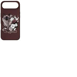 Chat Siamois avec des Fleurs, Look Vintage, Chat Siamois Coque pour iPhone Air