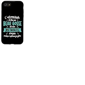 Retrait&eacute; Id&eacute;e Cadeau Humour Anniversaire Beau Gosse Retraite Coque pour iPhone SE (2020) / 7/8