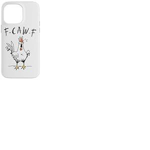 F-caw-f Poulet Rigolo Costume De Carnaval Poulet Coque pour iPhone 14 Pro Max