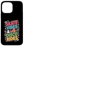 SKATE VIBES DISCO RIDES Colorful Music Party Quad Skater Art Coque pour iPhone 13 Pro Max