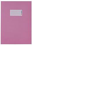 HERMA 7030 Lot de 10 couvertures pour cahiers d'école, format A5, en papier rose avec champ d'inscription, en papier extrêmement résistant et couleurs riches, pour cahiers scolaires