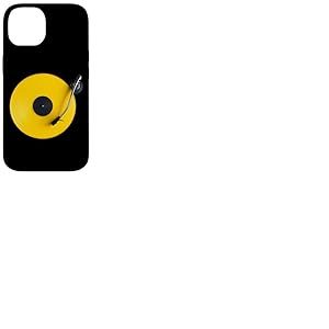 Disque Vinyle Jaune, Vinyle rétro Design, Platine DJ, Pop Coque pour iPhone 14