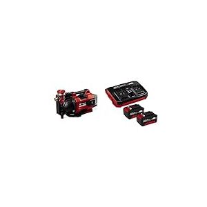 Einhell Pompe d’arrosage sans fil automatique AQUINNA 36/38 F LED AUTOMATIC Power X-Change (36V, débit max. 3 800 L/h, refoulement max. 37m, ÉCO/BOOST, préfiltre) avec Twincharger et 2 Batteries 4,0Ah