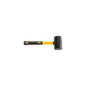 Hardy Working Tools – Maillet Caoutchouc Noir Ø 55 mm – Petit Marteau Universel pour Carreleur, Carrossier, Maçon, avec Manche Bi-Matière 2K
