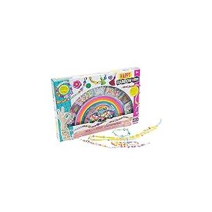 Perles ABC - Nice Group Happy Rainbow Phone Beads, Kit de Plus de 300 Perles color&eacute;es et multiformes avec Lettres, Papillons, c&oelig;urs, Fleurs, Perles, Multicolore, Taille Unique